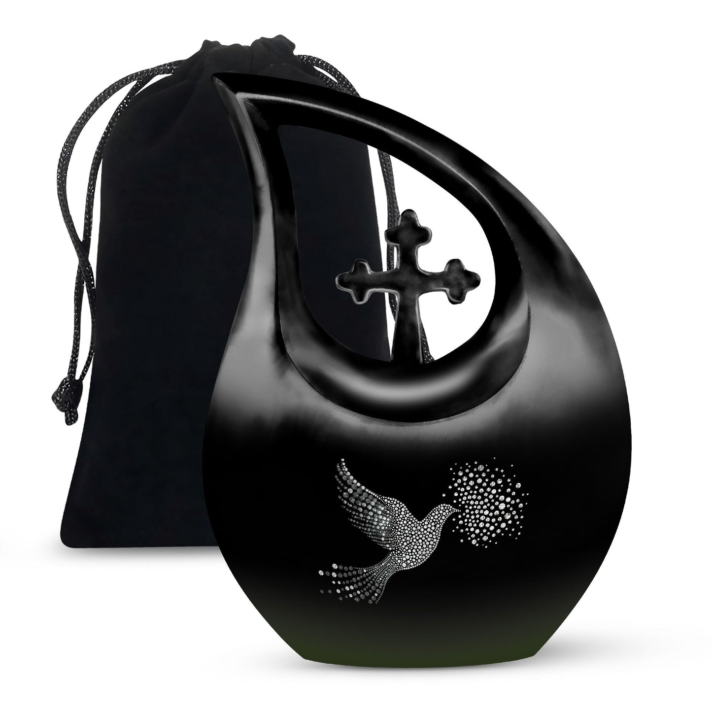 Personalized Bird Memorial Urn for Human Ashes - 10-inch, 200 cu in - Yatskia