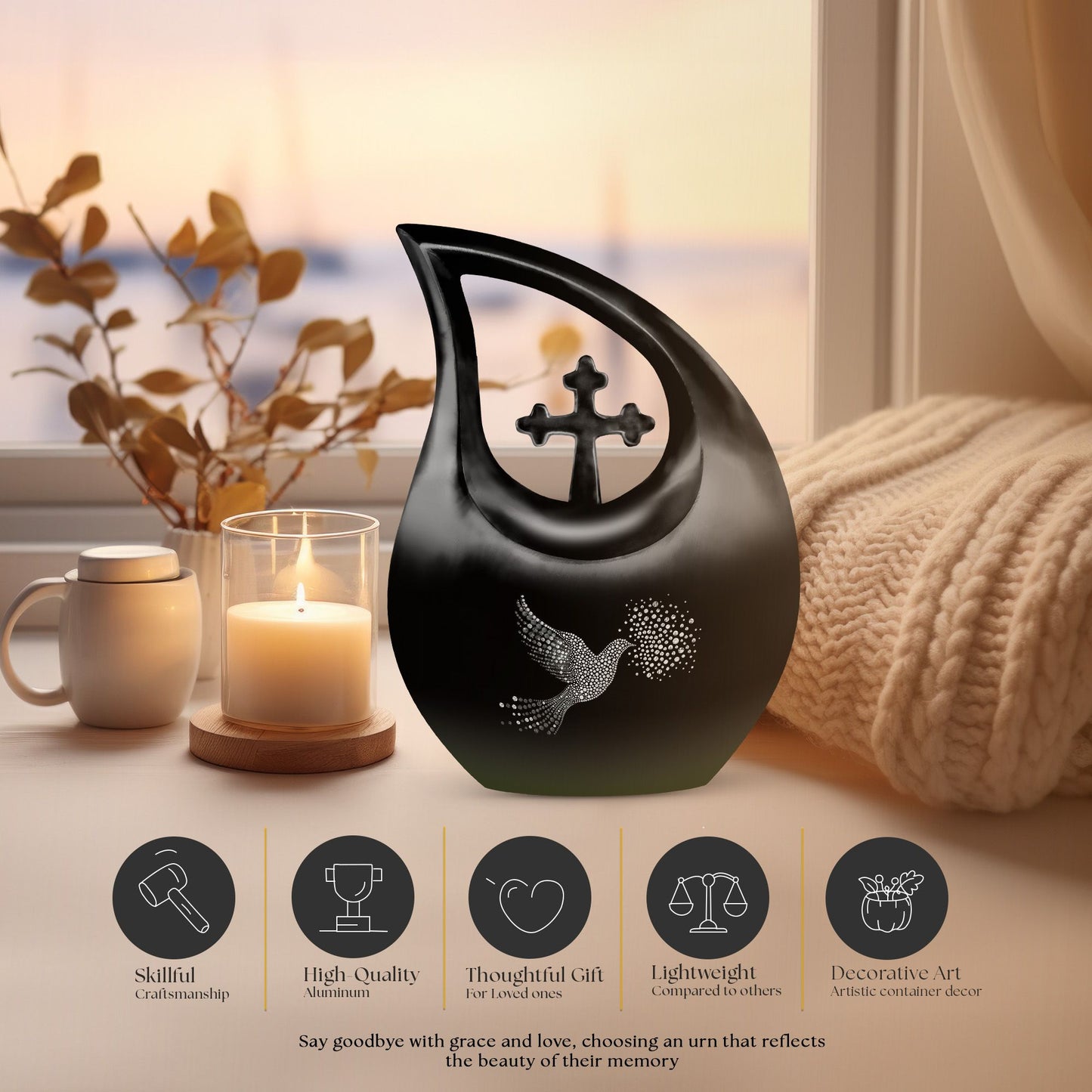 10-inch Dove Urn