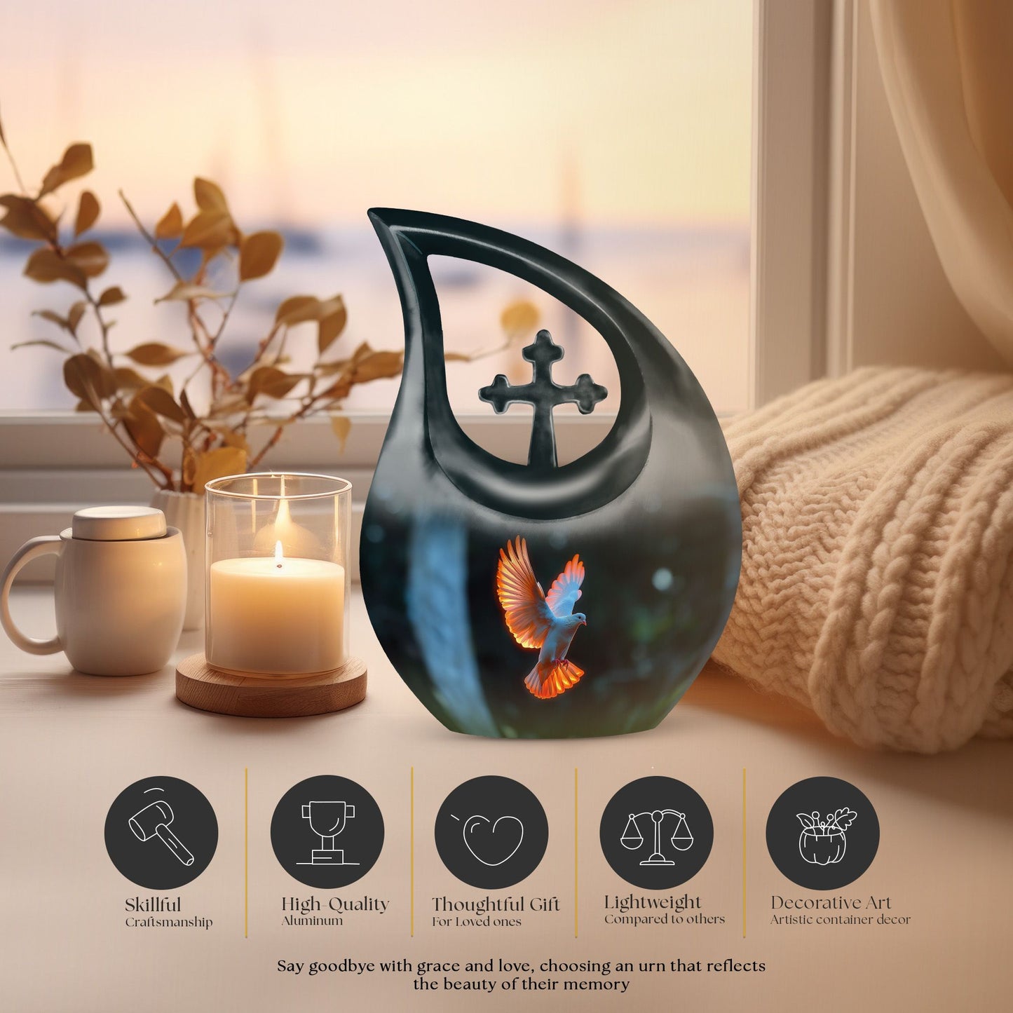 10-inch Dove Urn