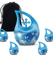 Dove Theme Large Urn With 4 Keepsake Urn
