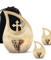 Elephant Theme Large Urn With 2 Keepsake Urn