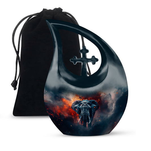 10-inch Aluminium Elephant Urn