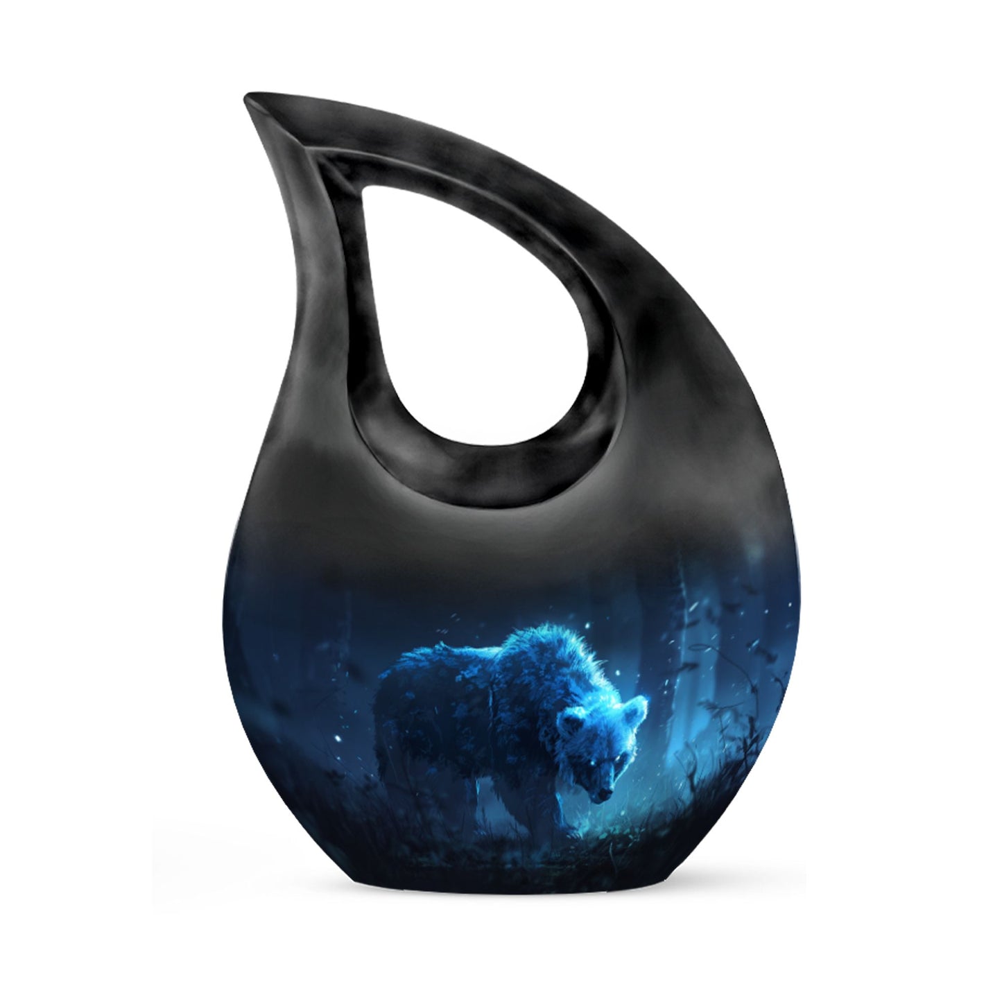 10-inch Bear-themed aluminium Companion Urn