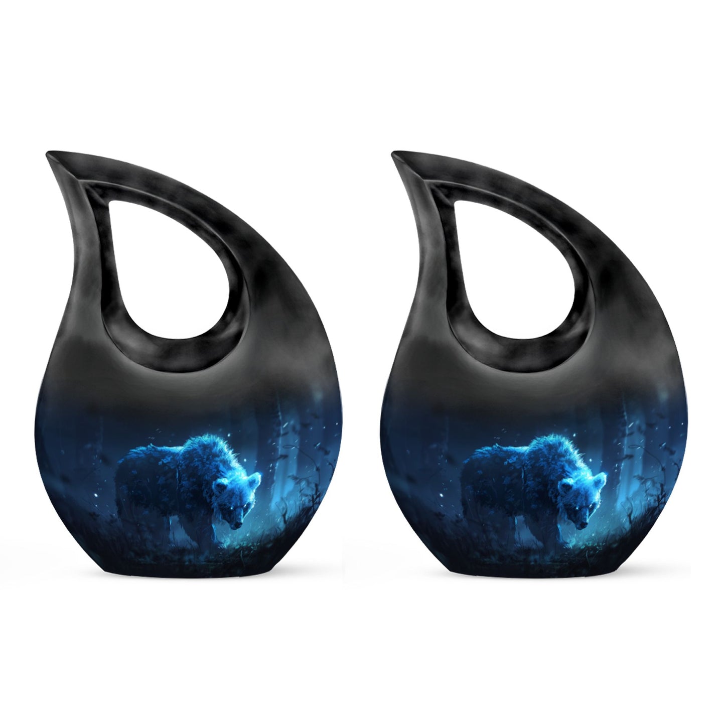 10-inch Bear-themed aluminium Companion Urn