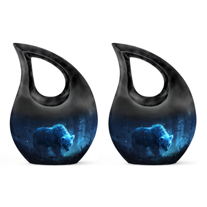 10-inch Bear-themed aluminium Companion Urn