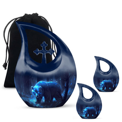 10-inch bear urn