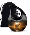 Bear Cremation Urn – Polar Bear Sunset Memorial Funeral Urn For Men
