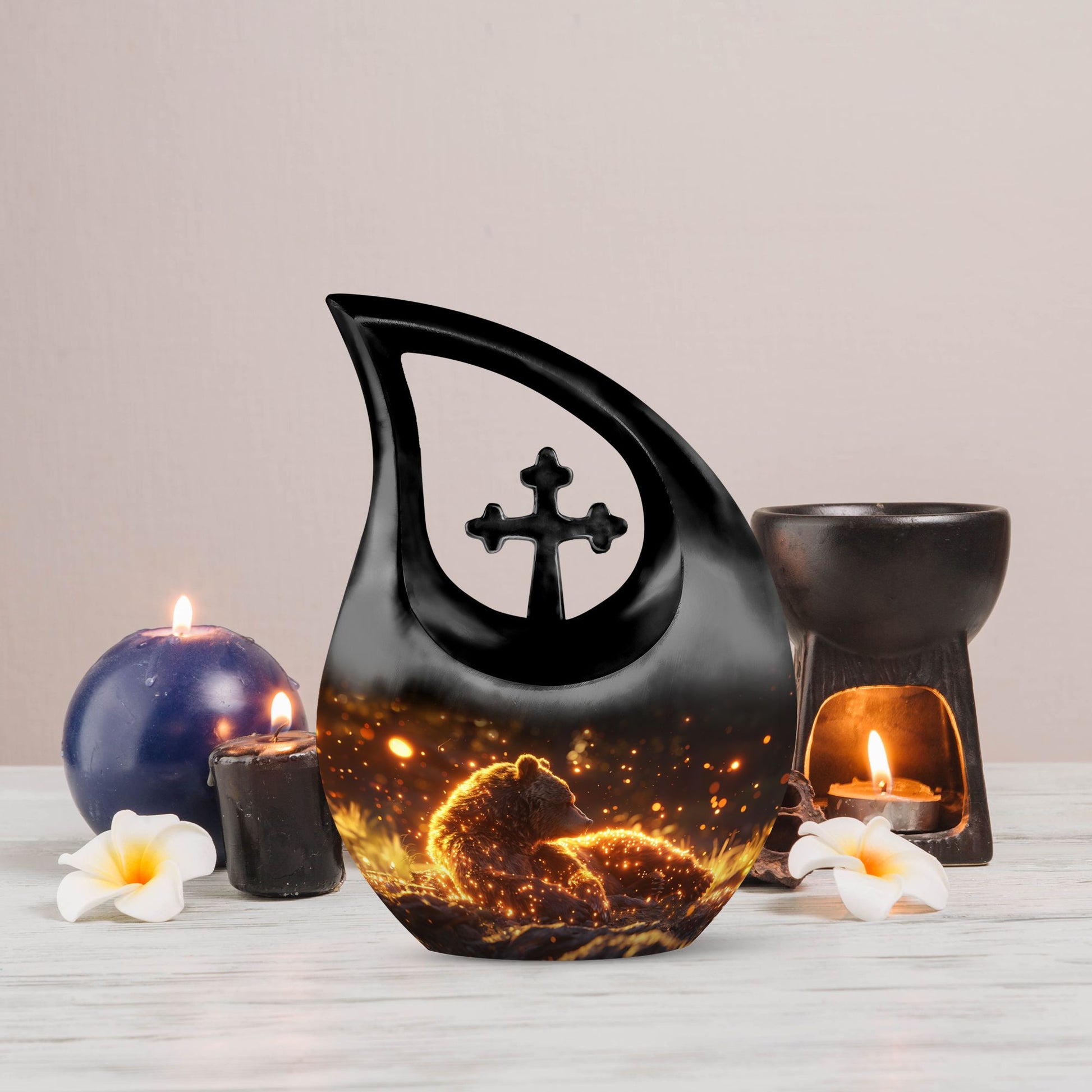 Bear-themed Extra Large Urn