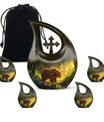 Bear Theme Large Urn With 4 Keepsake Urn