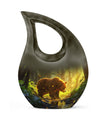 bear themed Cross Drop design Urn