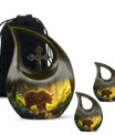 bear themed Cross Drop design Urn