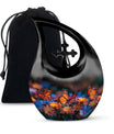 Butterfly-themed Cross Drop memorial urn