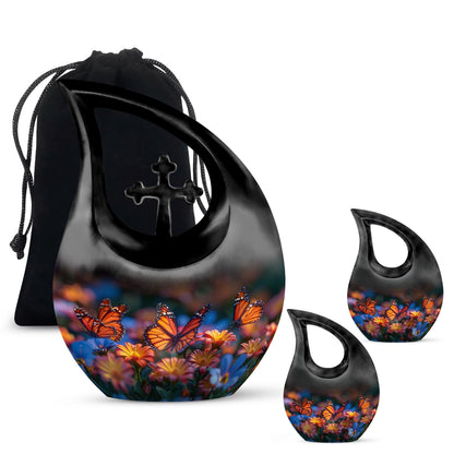 Personalized Butterfly Cremation Urn for Human Ashes - 10-inch, 220 cu in - Yatskia