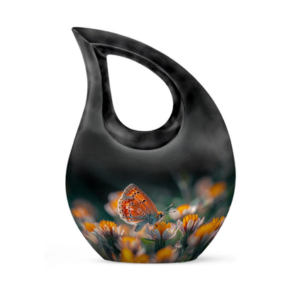 Butterfly Cross Drop Large Urn for Human Ashes