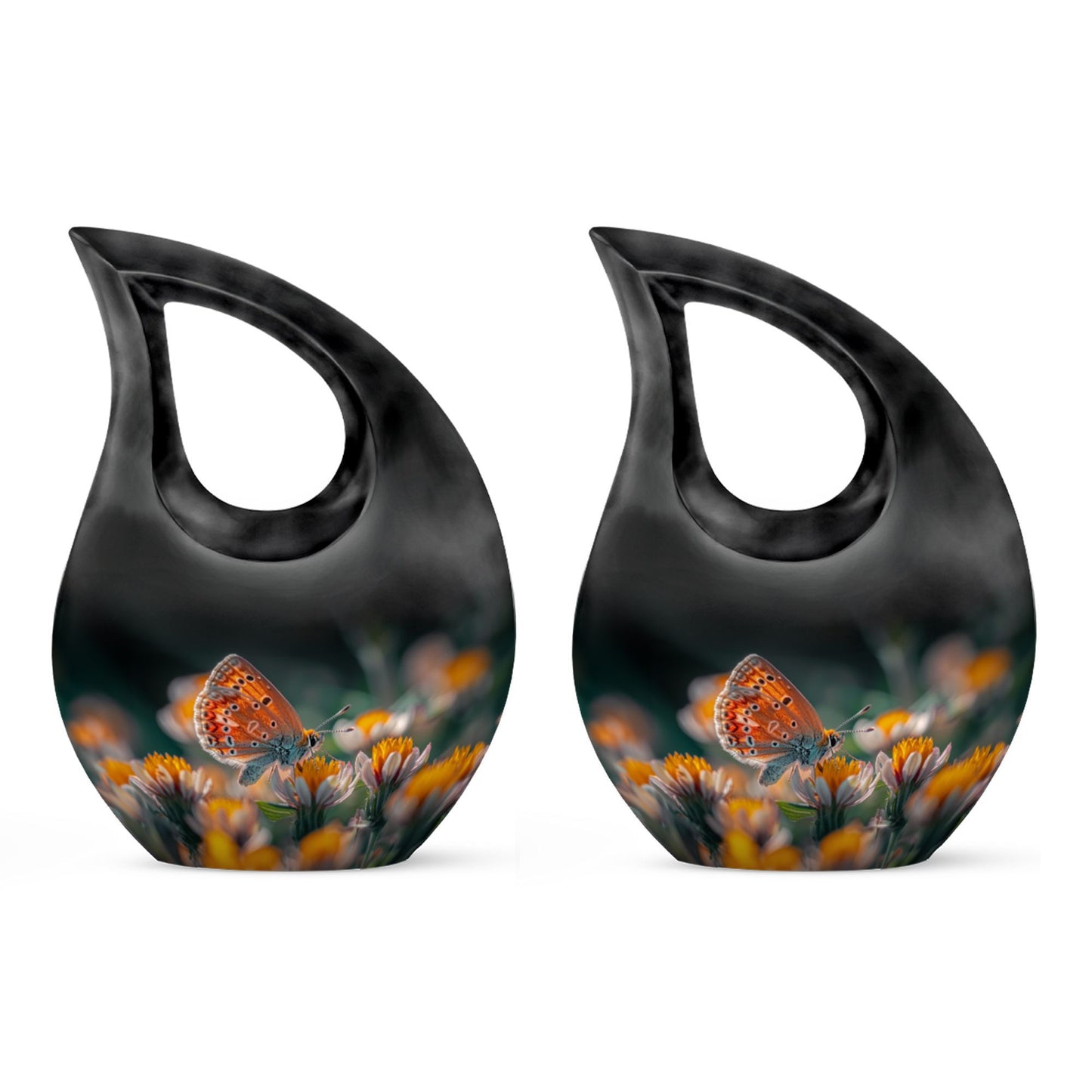 Butterfly Cross Drop Large Urn for Human Ashes
