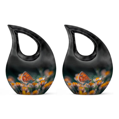 Butterfly Cross Drop Large Urn for Human Ashes