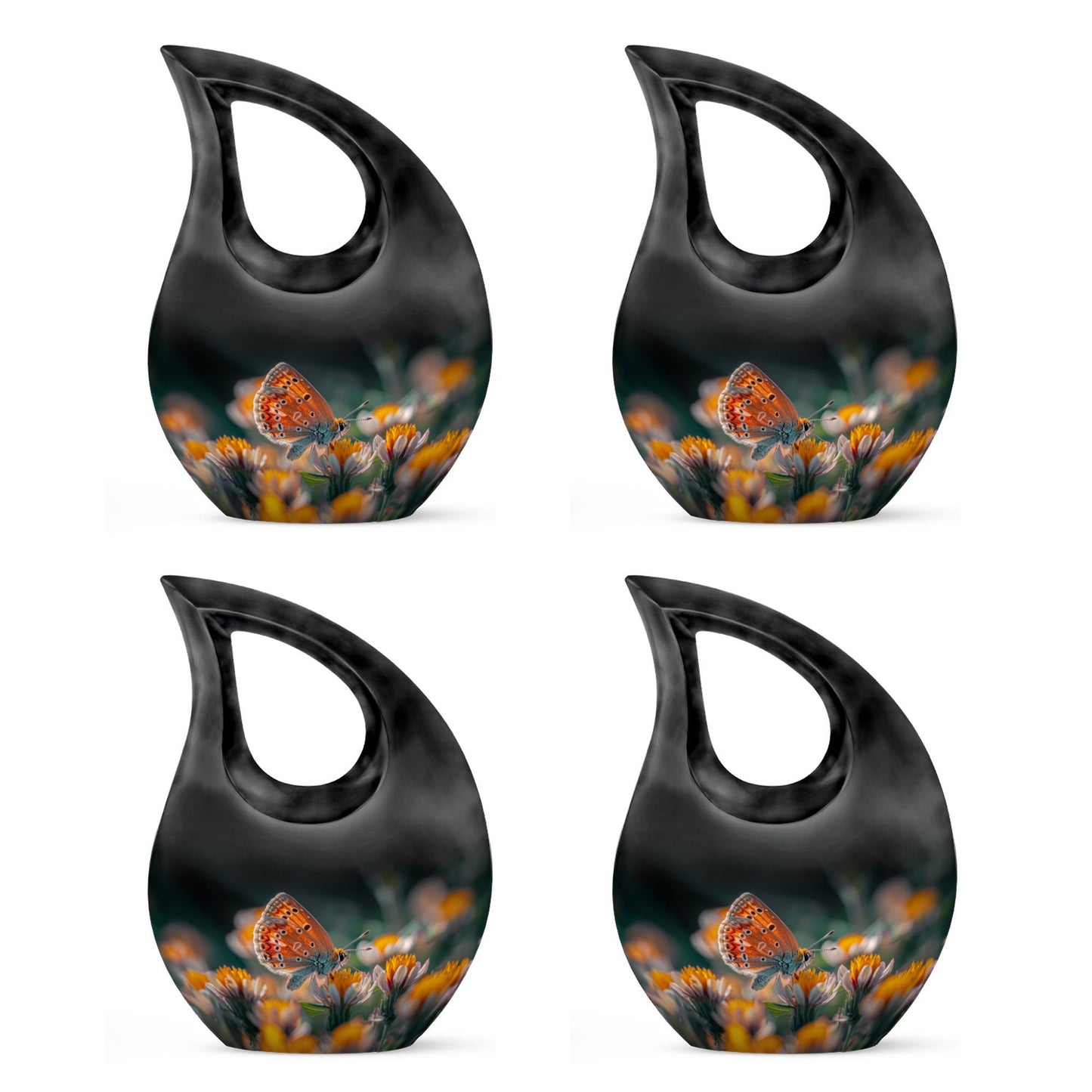 Butterfly Cross Drop Large Urn for Human Ashes