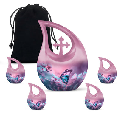 Personalized Butterfly Cremation Urn for Adult - 10-inch, 200 cu in - Yatskia
