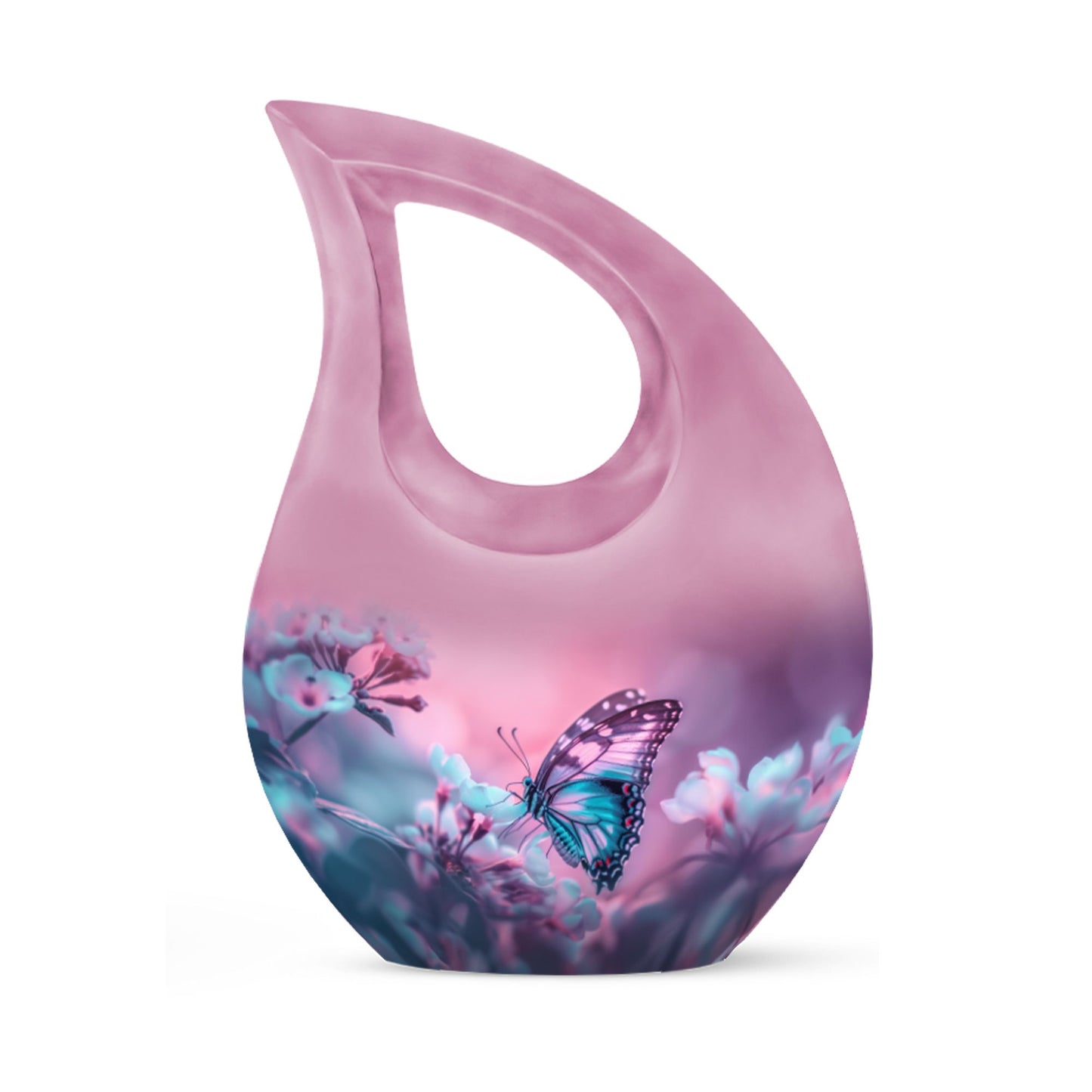 Butterfly Urn with Cross Drop design