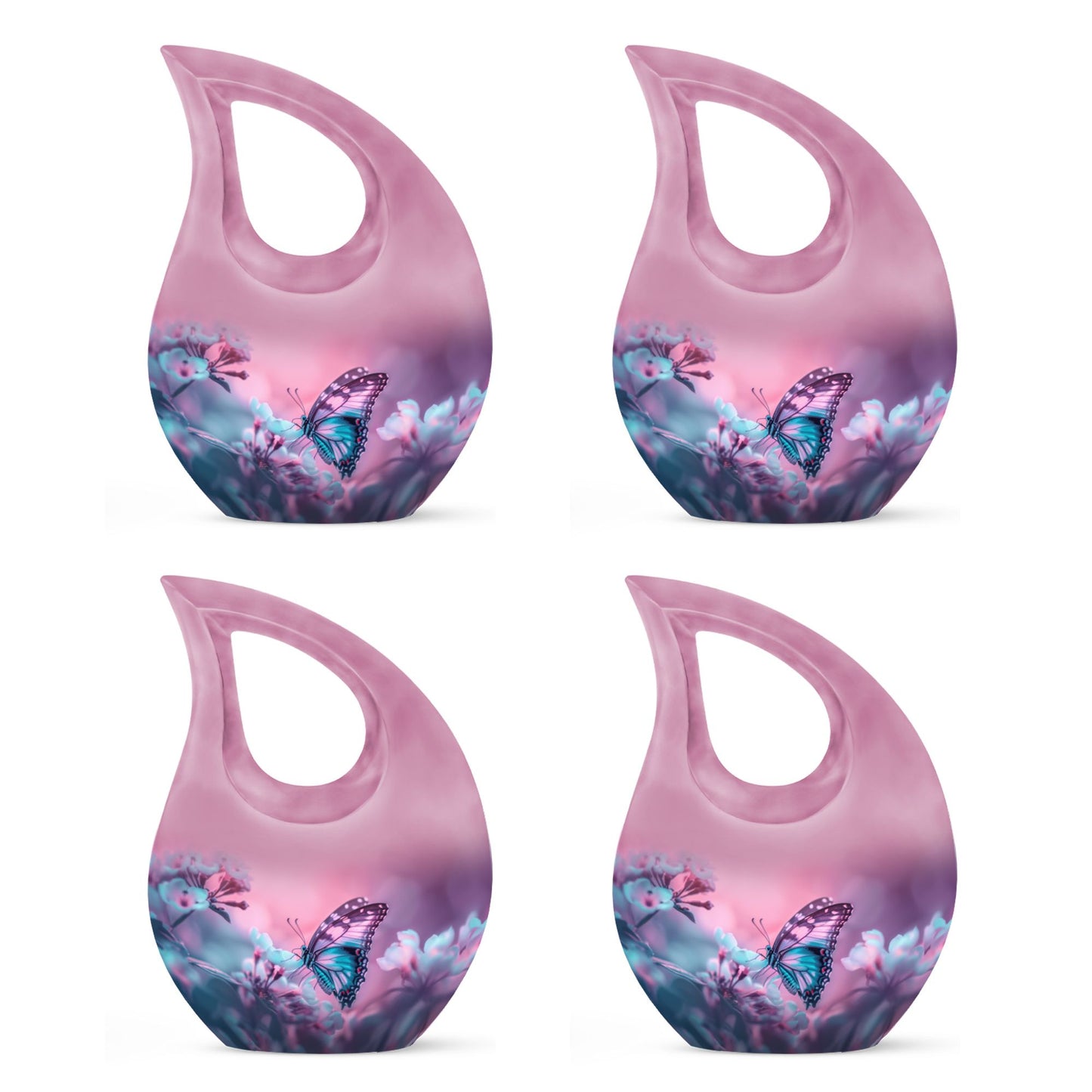 Butterfly Urn with Cross Drop design