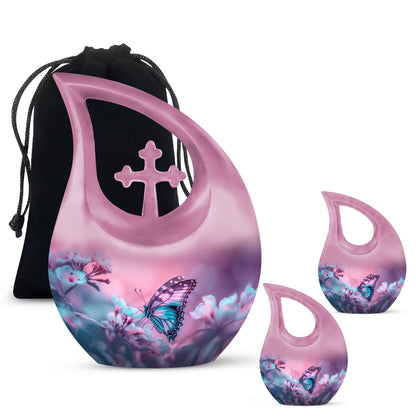 Personalized Butterfly Cremation Urn for Adult - 10-inch, 200 cu in - Yatskia