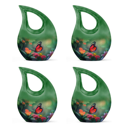 Butterfly-themed Cross Drop memorial urn for ashes