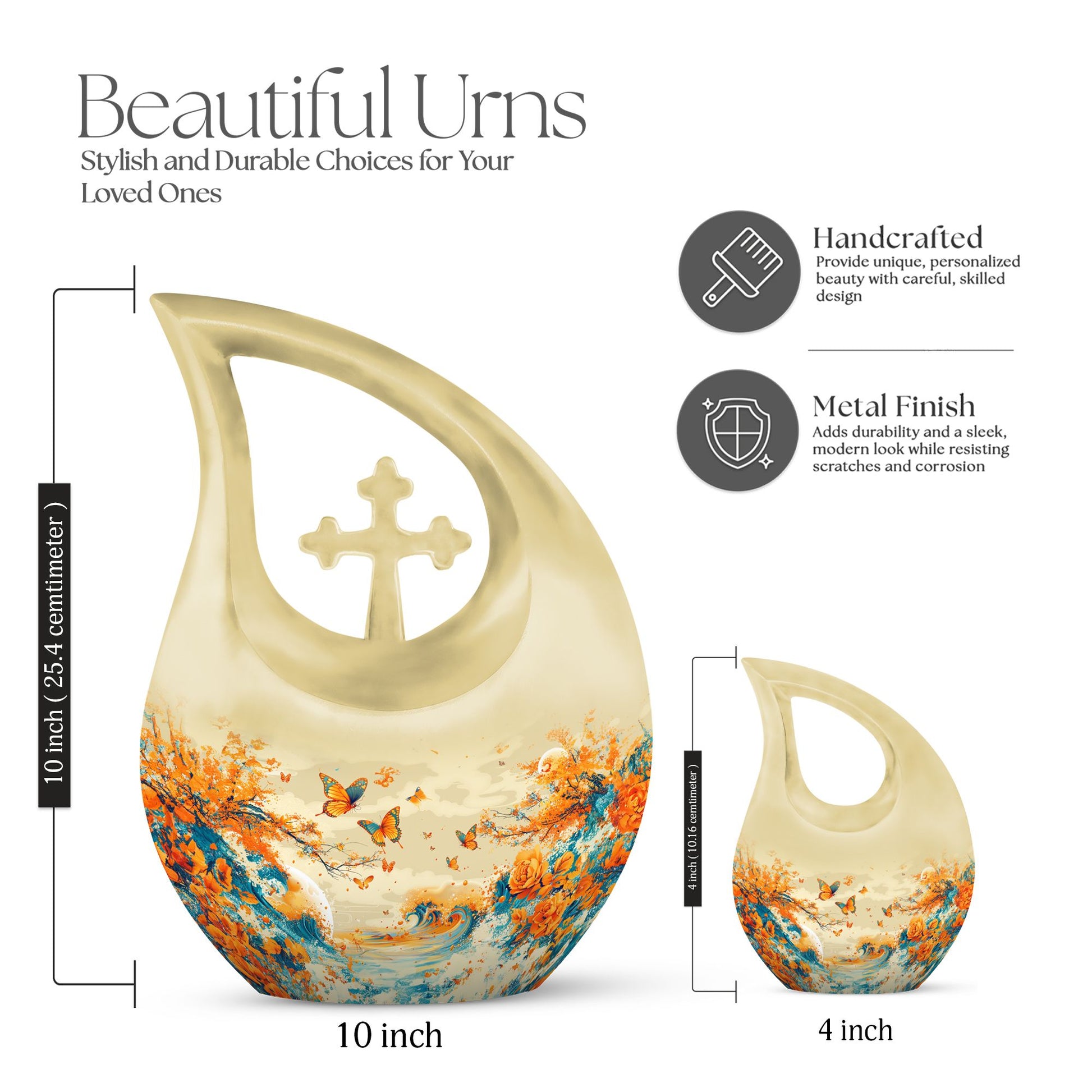 Butterfly Themed Memorial Urn