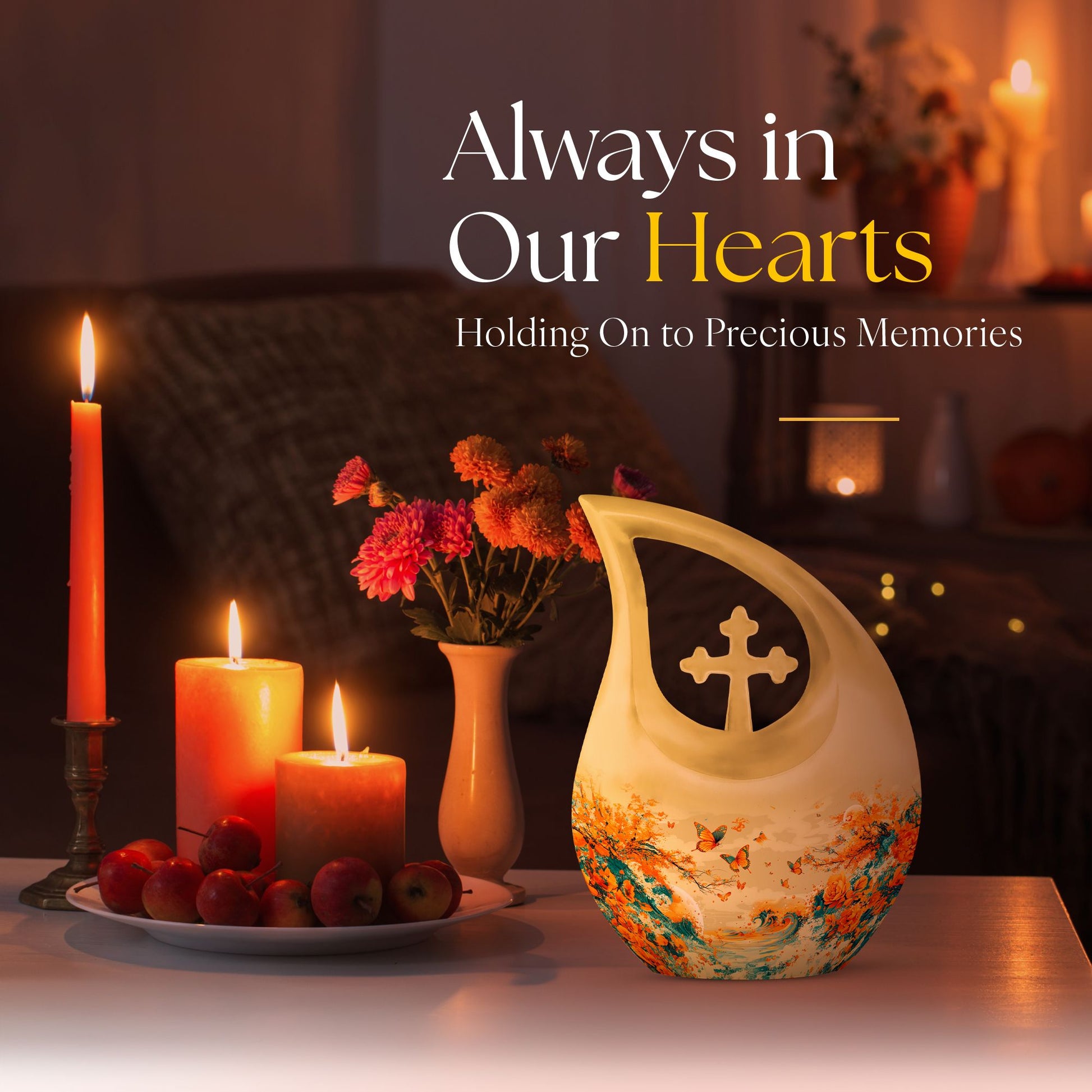 Butterfly Themed Memorial Urn