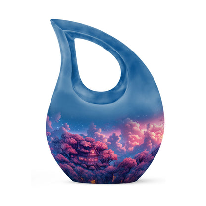 Clouds Urn with Cross Drop design