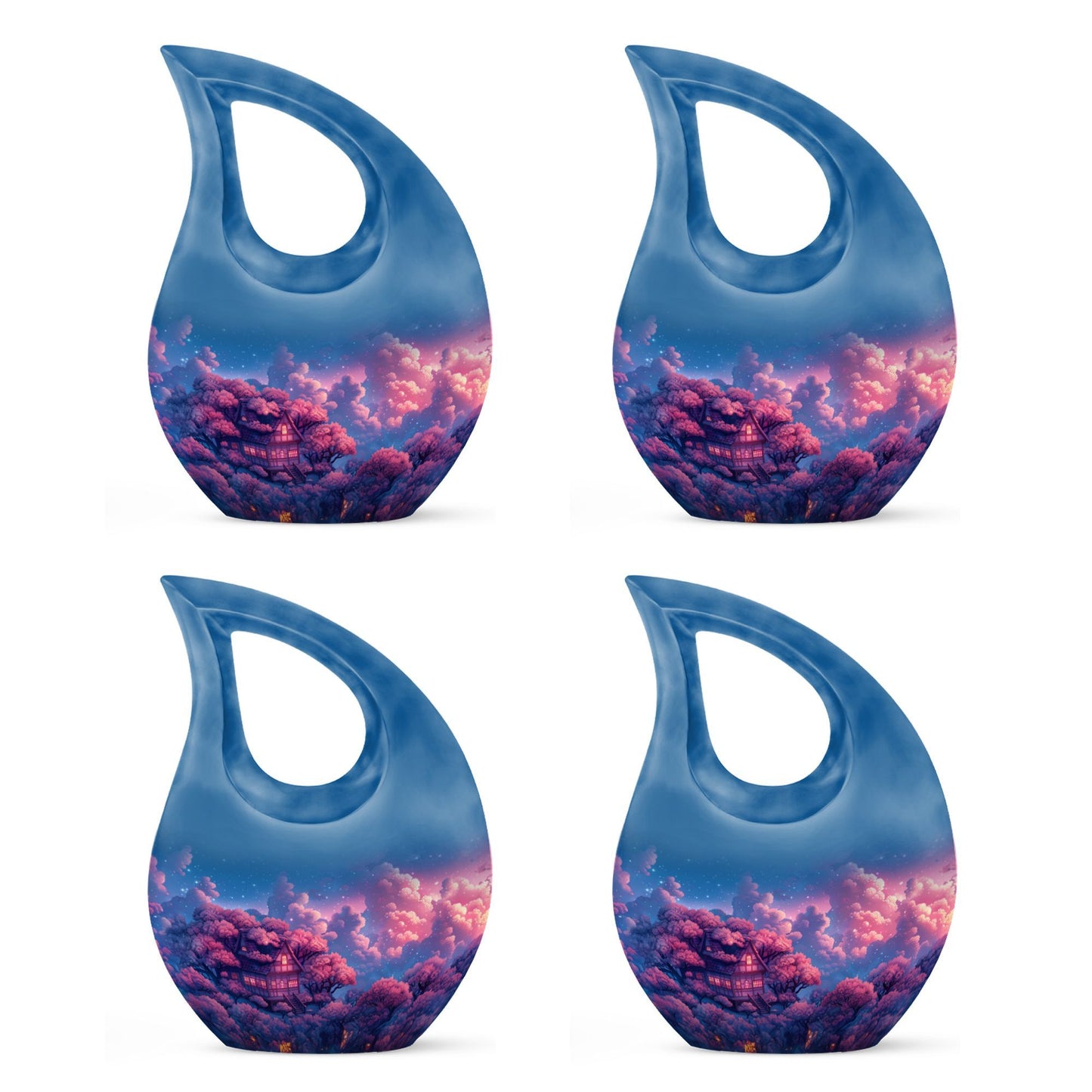Clouds Urn with Cross Drop design