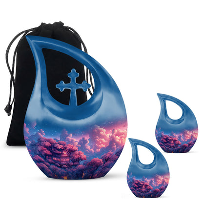 Personalized Nature Cremation Urn for Human Ashes - 10-inch, 200 cu in - Yatskia