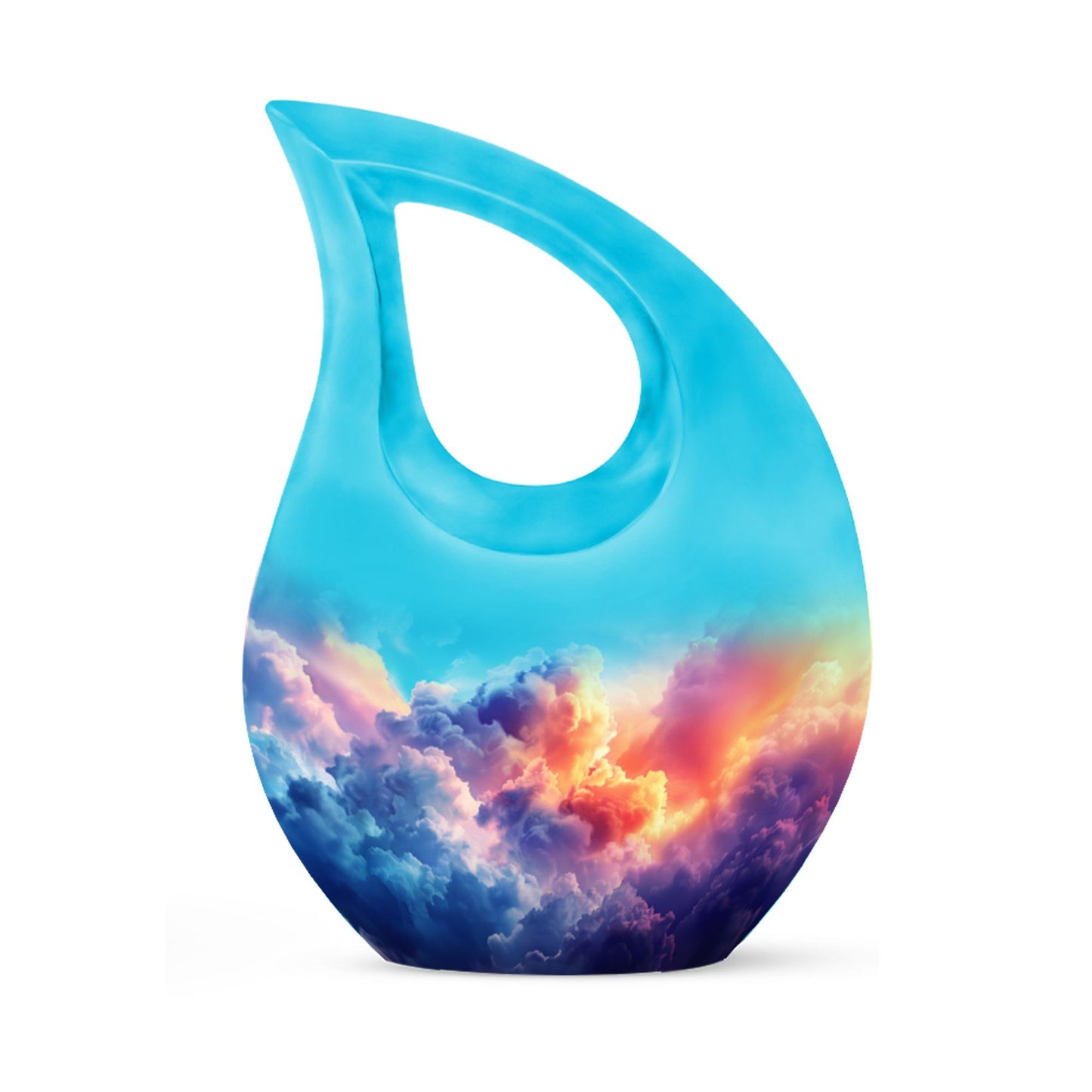 Clouds Urn with Cross Drop design