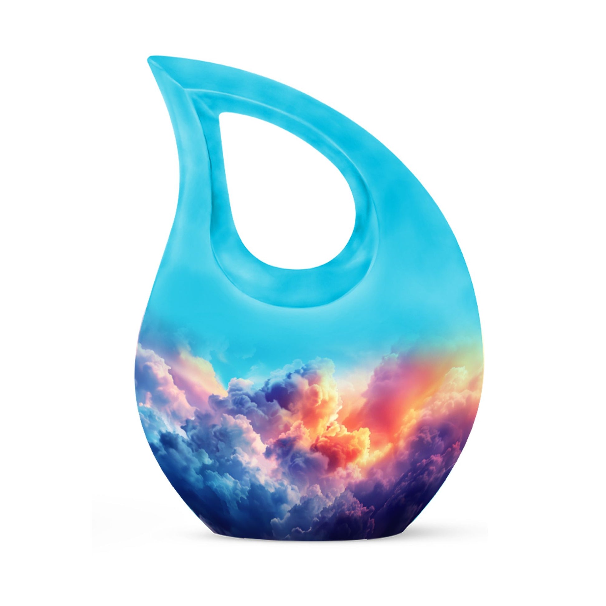 Clouds Urn with Cross Drop design