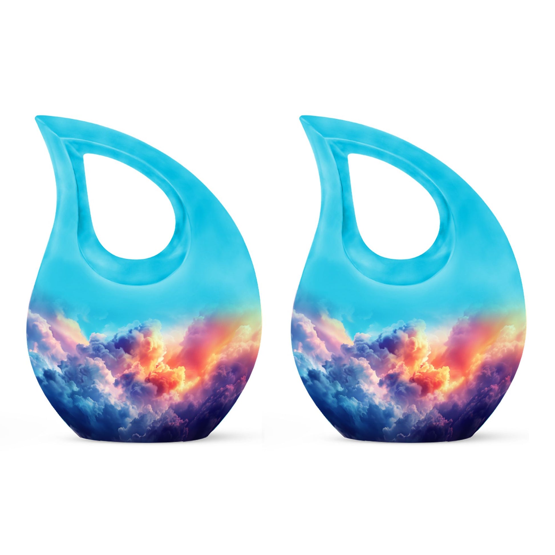 Clouds Urn with Cross Drop design