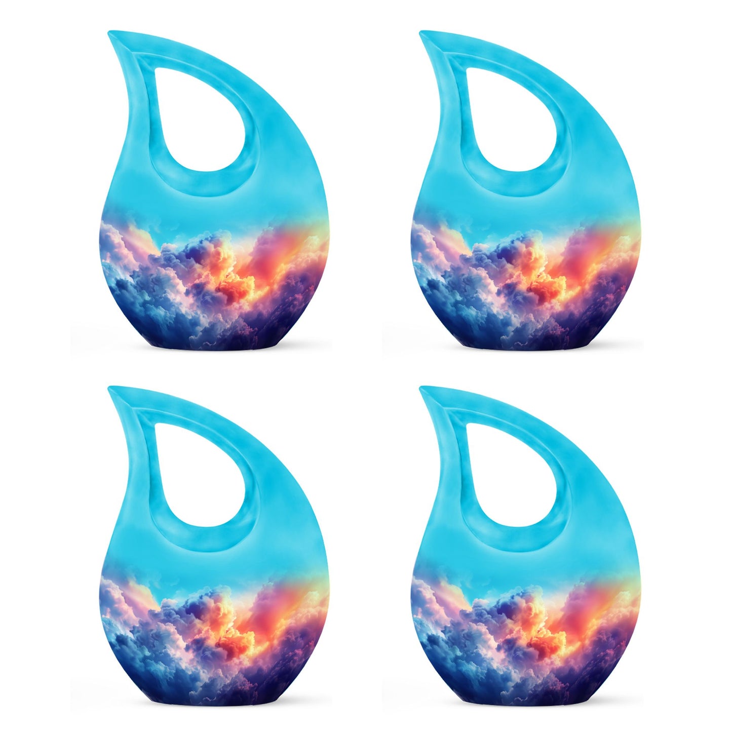 Clouds Urn with Cross Drop design