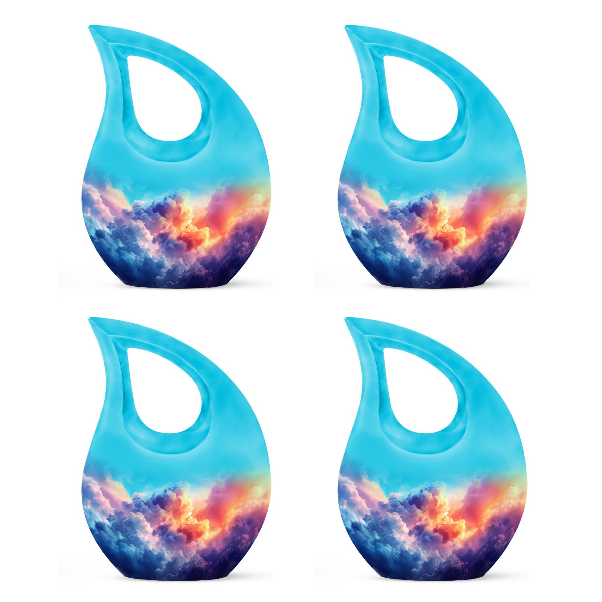Clouds Urn with Cross Drop design