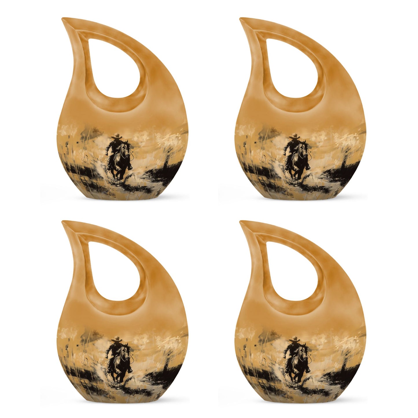 Cowboy Theme 3 Inch Keepsake Pack of 4