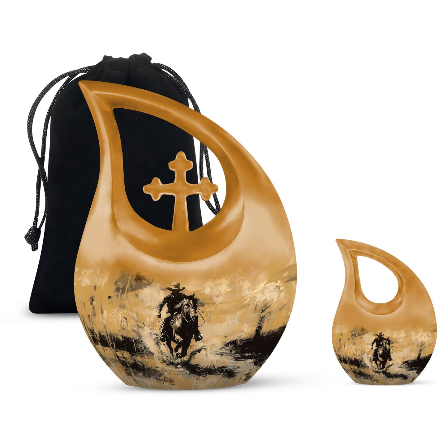Personalized Religious Keepsake Urn for Human Ashes - 10-inch, 200 cu in - Yatskia