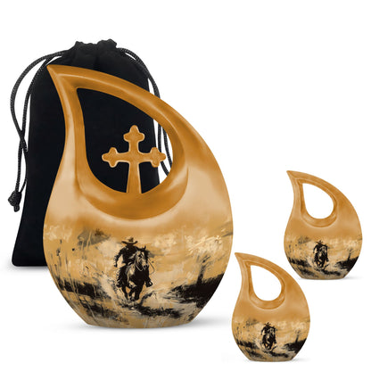 Personalized Religious Keepsake Urn for Human Ashes - 10-inch, 200 cu in - Yatskia