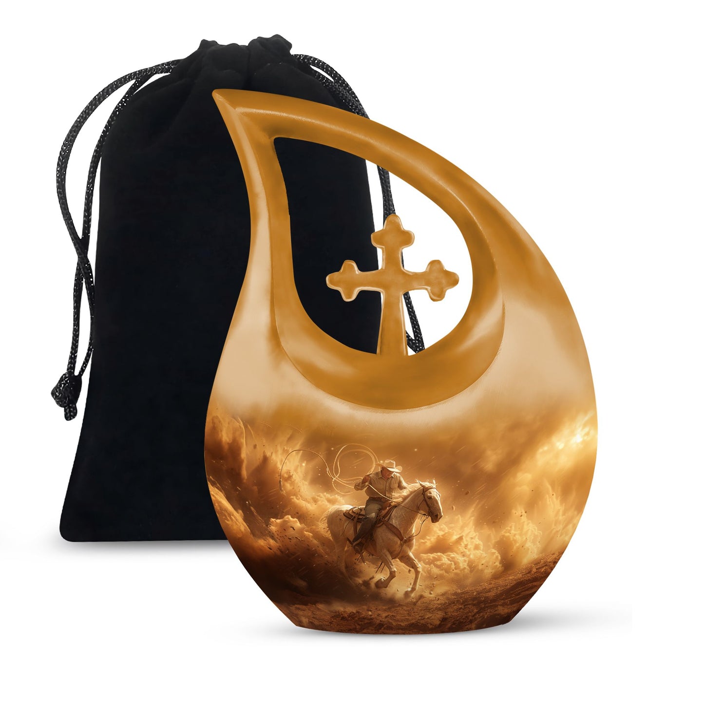 Personalized Religious Cremation Urn for Dad - 10-inch, 200 cu in - Yatskia