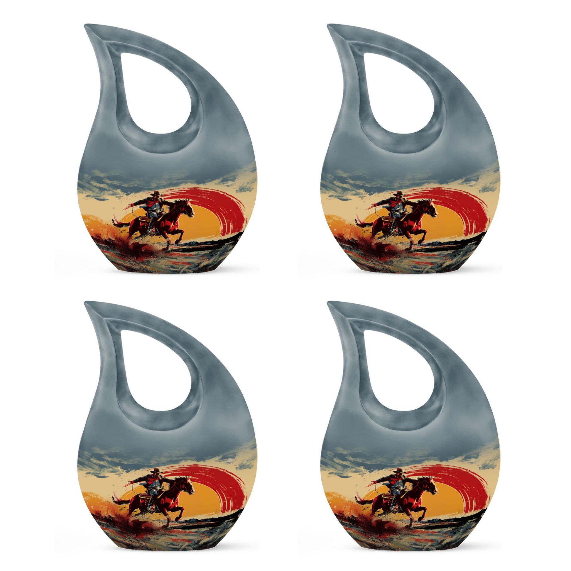 Cowboy Theme 3 Inch Keepsake Pack of 4