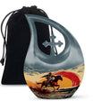 Cowboy Theme Large Urn 10 Inch