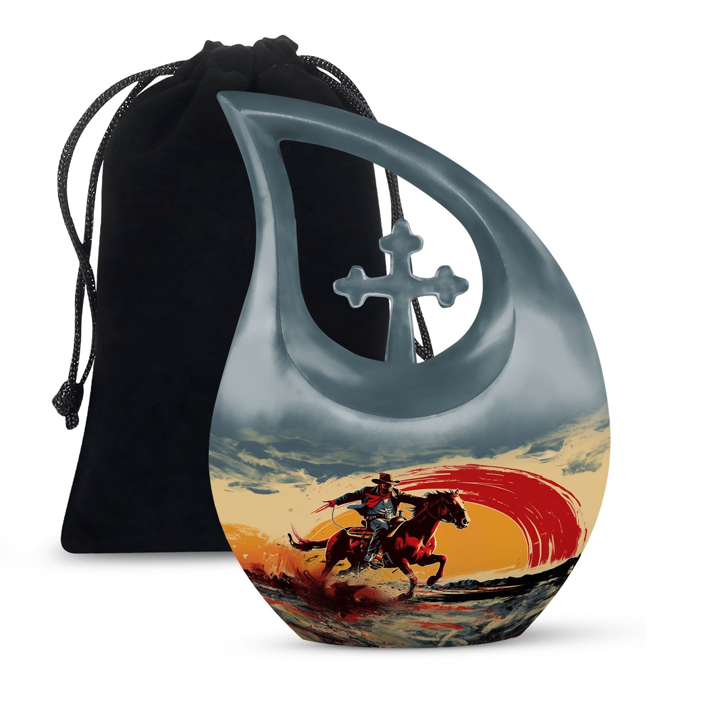 Personalized Religious Cremation Urn for Adult - 10-inch, 200 cu in - Yatskia