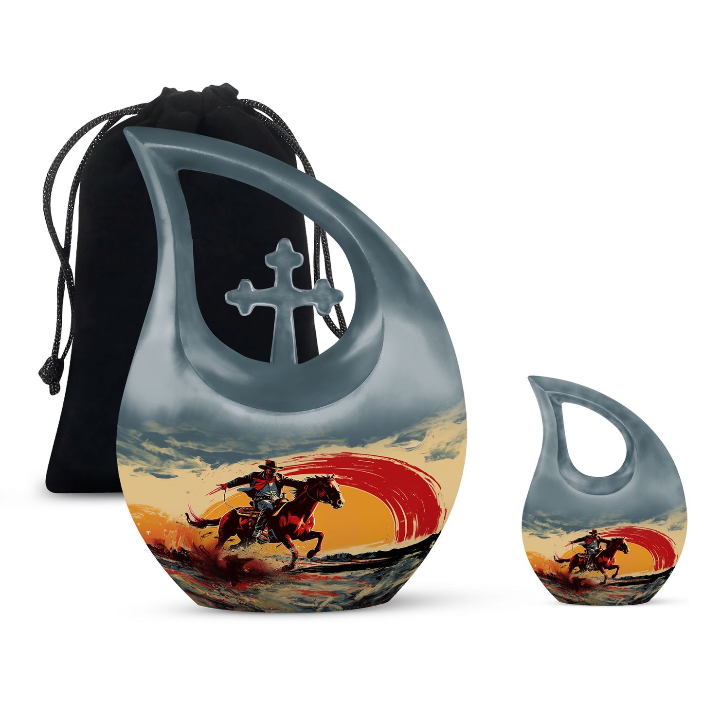 Personalized Religious Cremation Urn for Adult - 10-inch, 200 cu in - Yatskia