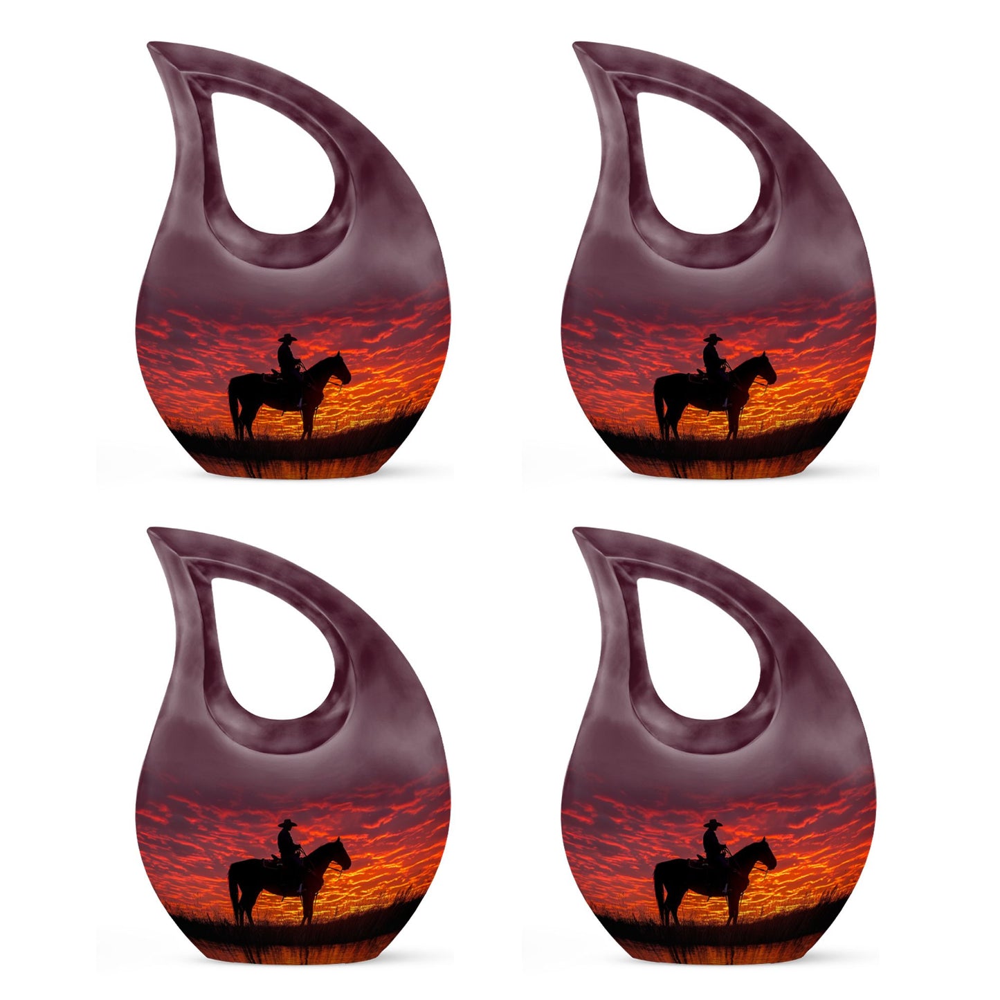 Cowboy Theme 3 Inch Keepsake Pack of 4