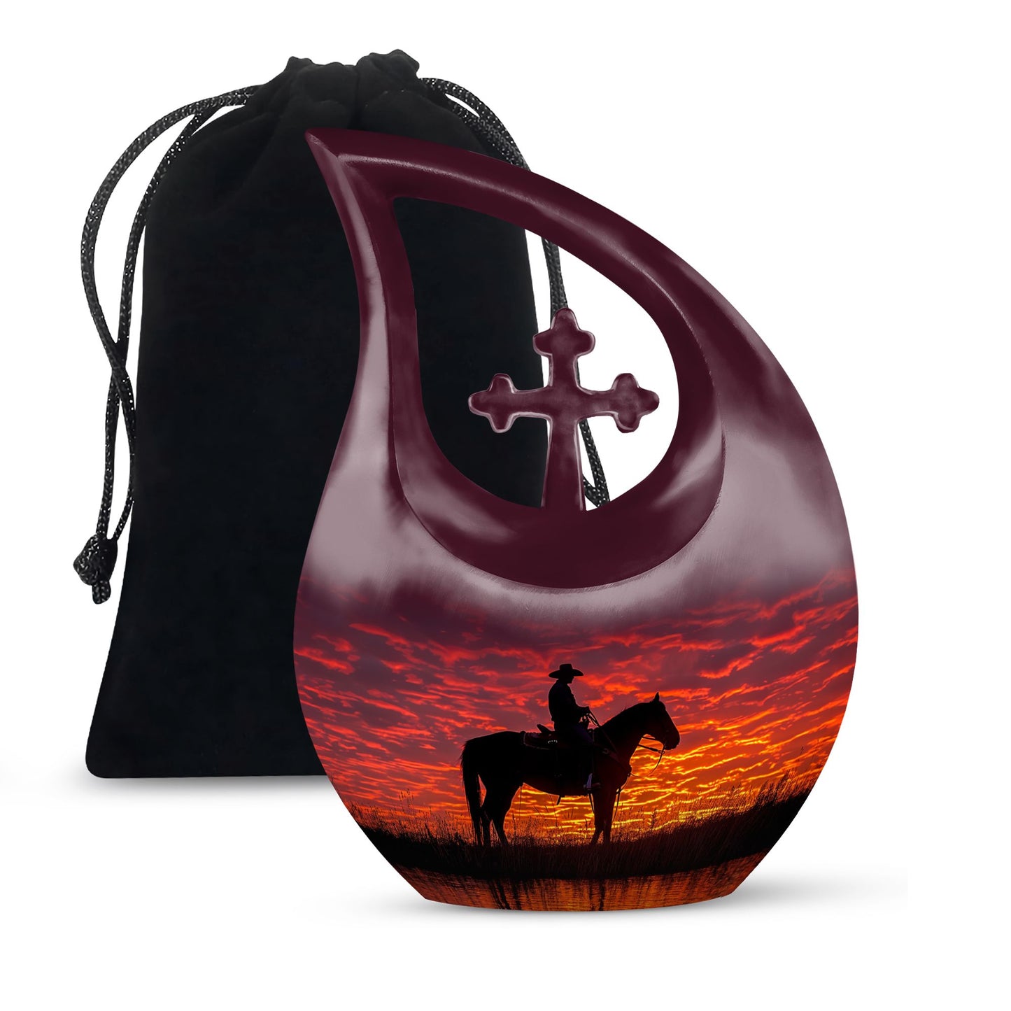 Personalized Religious Keepsake Urn for Human Ashes - 10-inch, 200 cu in - Yatskia