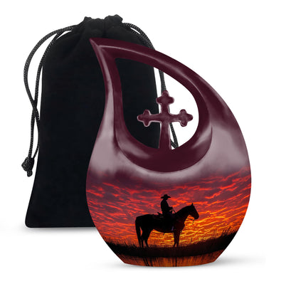 Personalized Religious Keepsake Urn for Human Ashes - 10-inch, 200 cu in - Yatskia