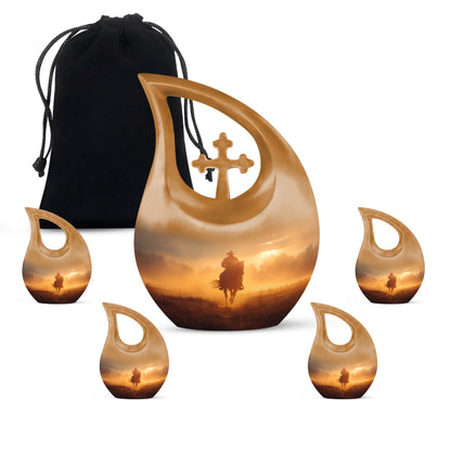 Personalized Religious Cremation Urn for Adult - 10-inch, 200 cu in - Yatskia