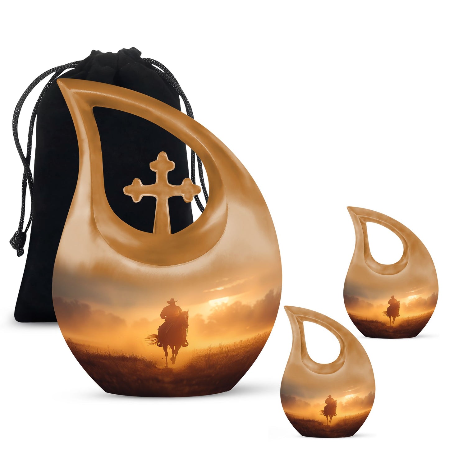 Personalized Religious Cremation Urn for Adult - 10-inch, 200 cu in - Yatskia