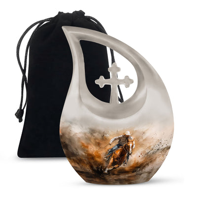 Cowboy Themed Cremation Urn